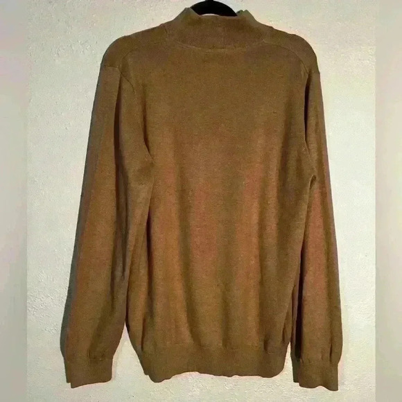 L.L. Bean Men's Cotton Cashmere Blend Quarter Zip Pullover Sweater Size L - Picture 3 of 5